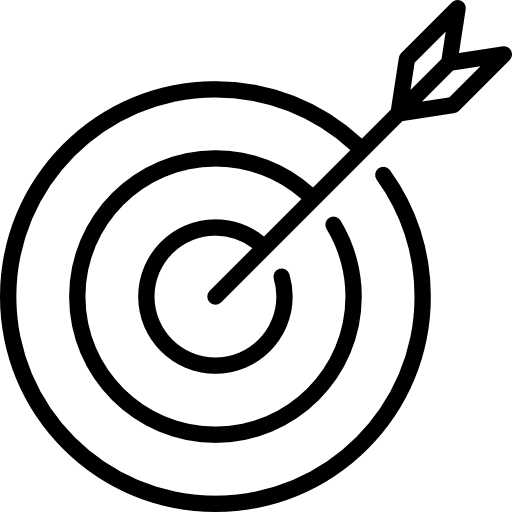 Ikonografia przedstawia okrągłą tarczę w czarnym konturze na białym tle. W samym środku tarczy umieszczono czarną strzałę skierowaną ukośnie z prawej górnej strony w stronę środka tarczy. Grafika nawiązuje do symboliki tarczy jako celu oraz trafienia w cel dzięki strzale. Ma przedstawiać misję i dążenie do sukcesu firmy KDF-Podatki.