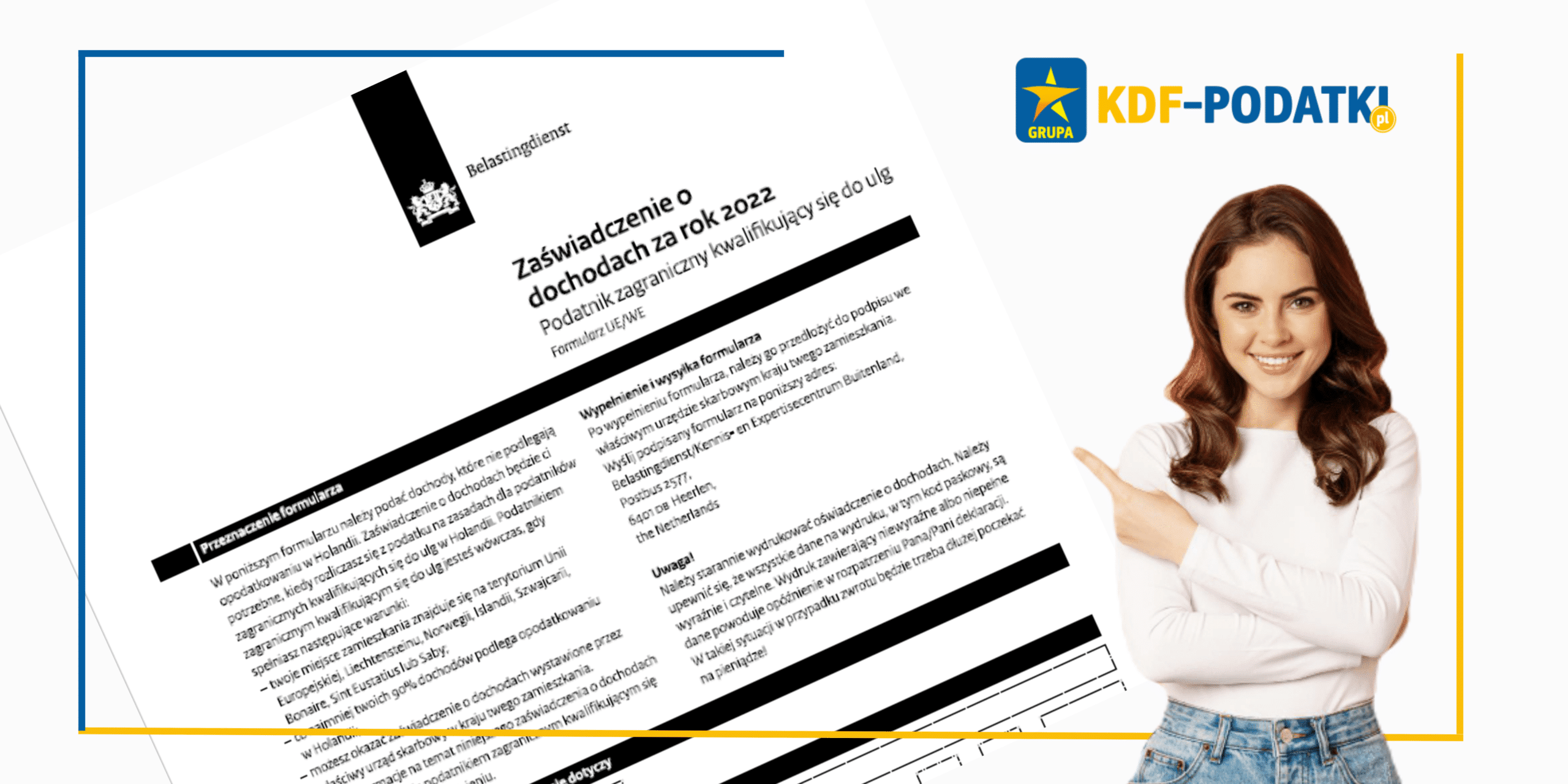 zaświadczenie o dochodach Holandia zwrot podatku